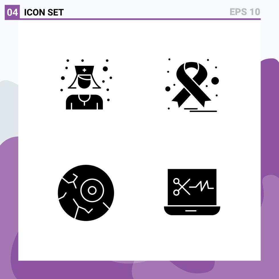 Thematic Vector Solid Glyphs and Editable Symbols of doctor space cancer halloween audio editing software Editable Vector Design Elements
