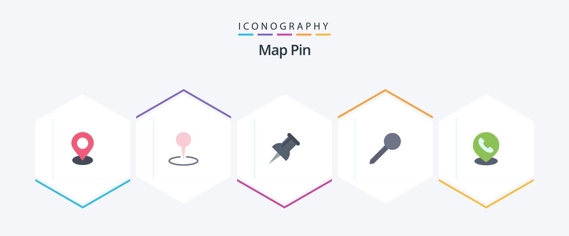 Map Pin 25 Flat icon pack including . marker. . map vector