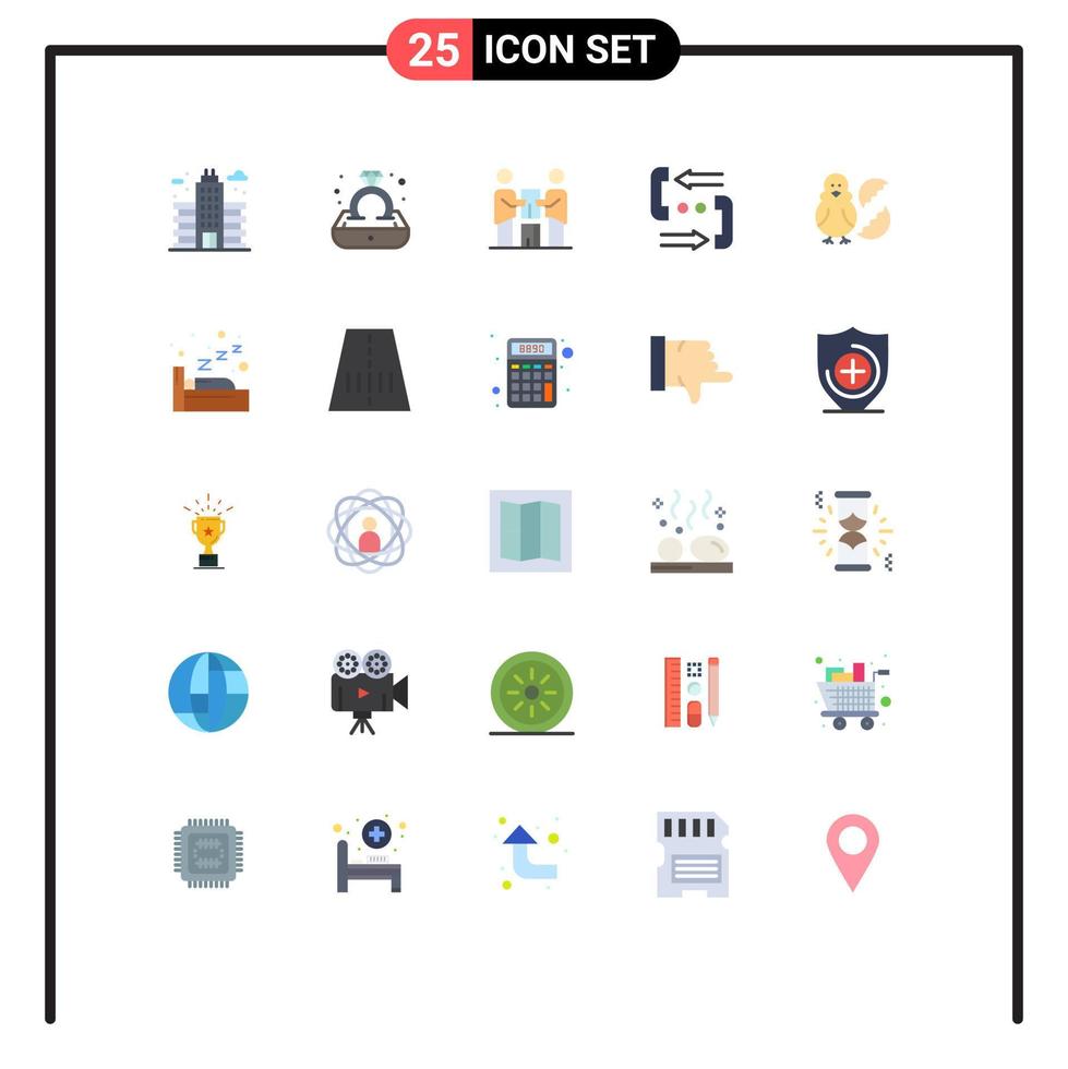 conjunto de 25 iconos de ui modernos símbolos signos para contacto telefónico equipo de comunicación empresarial elementos de diseño vectorial editables vector