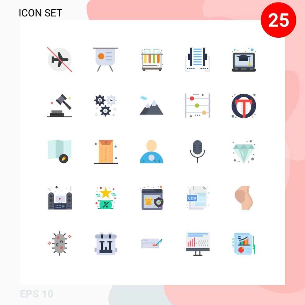 25 Creative Icons Modern Signs and Symbols of transfer data performance connection tubes Editable Vector Design Elements