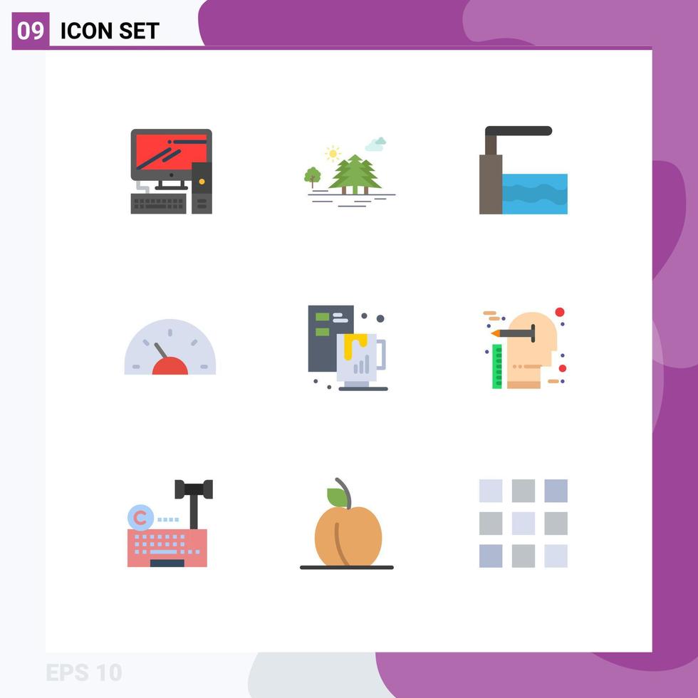 9 Creative Icons Modern Signs and Symbols of creative creative clouds car arrow Editable Vector Design Elements