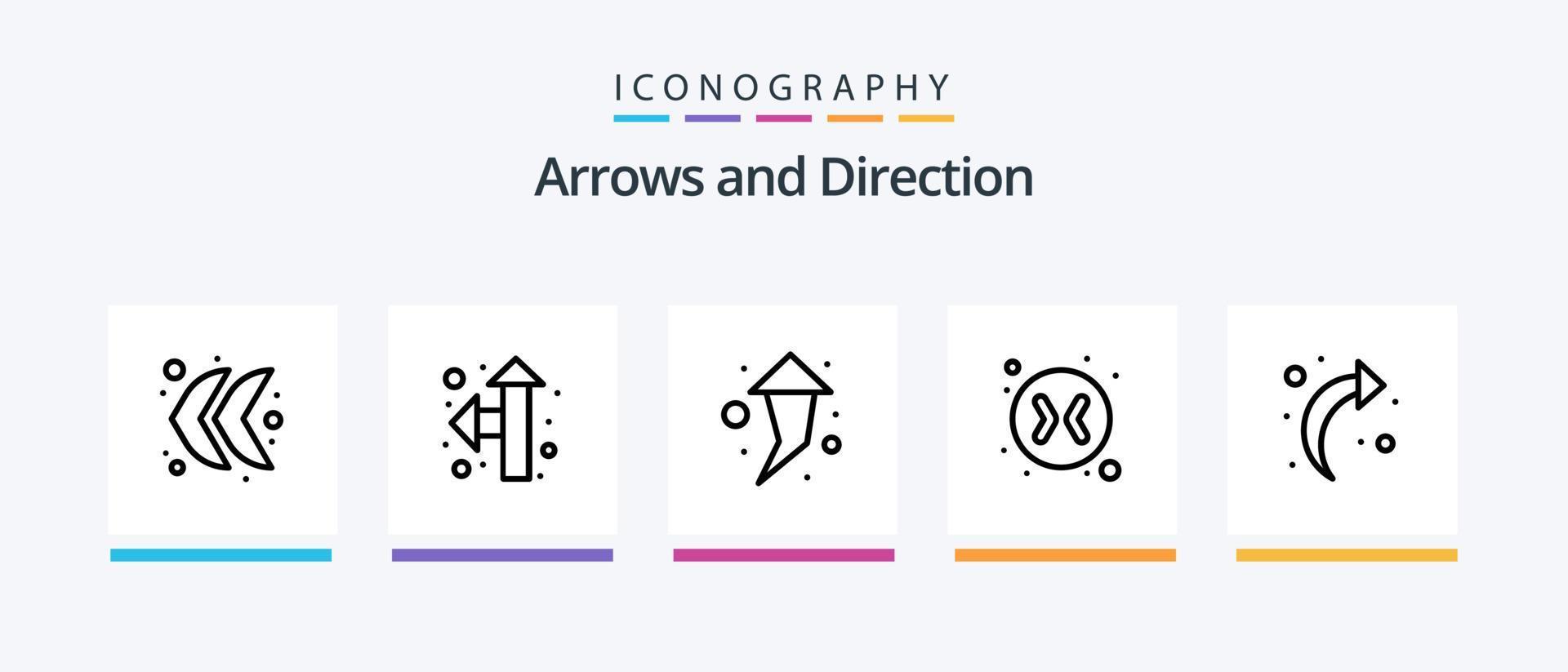 Arrow Line 5 Icon Pack Including . repeat. direction. arrows. direction. Creative Icons Design vector