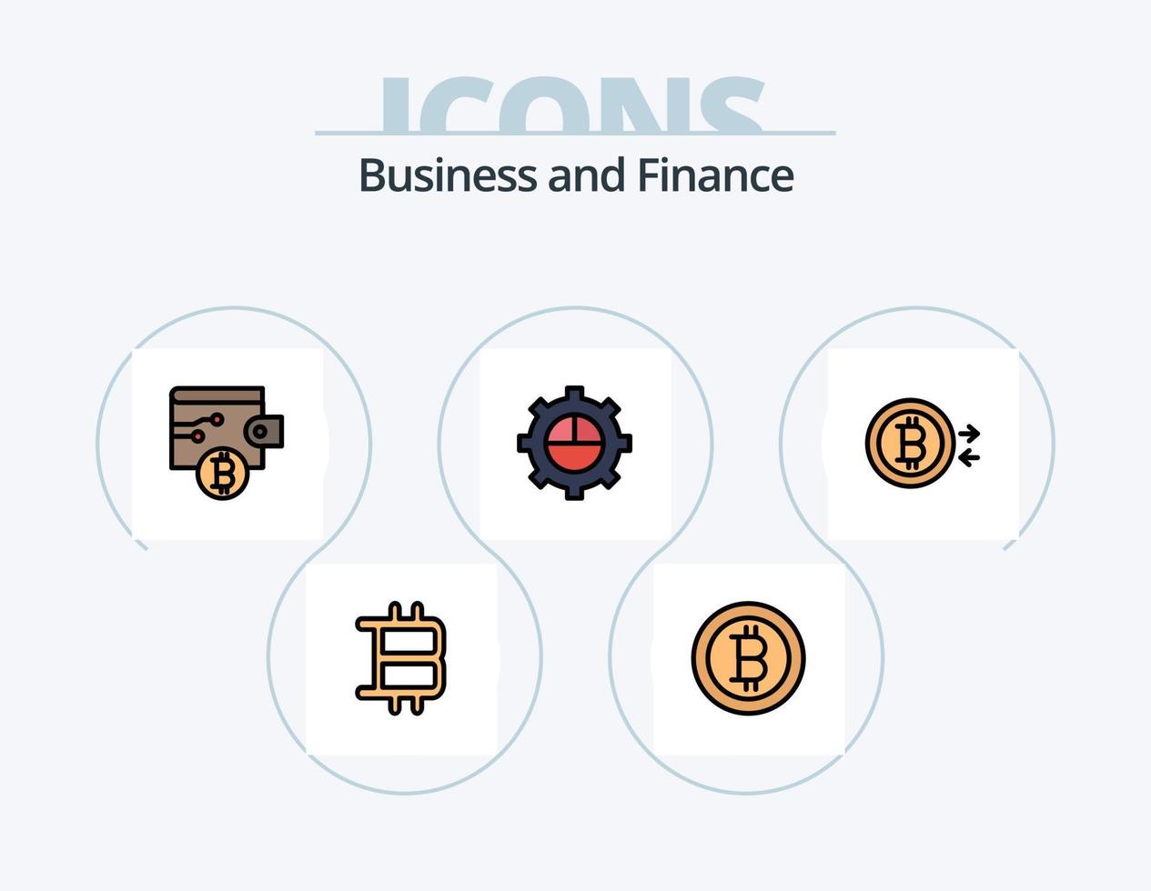 paquete de iconos lleno de línea de finanzas 5 diseño de iconos. . dinero. dinero. convertir. dinero vector