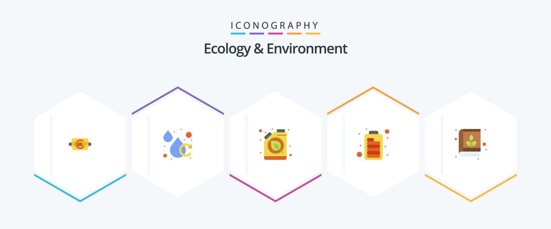 Ecology And Environment 25 Flat icon pack including environment. optimization. conventional. engine. battery vector