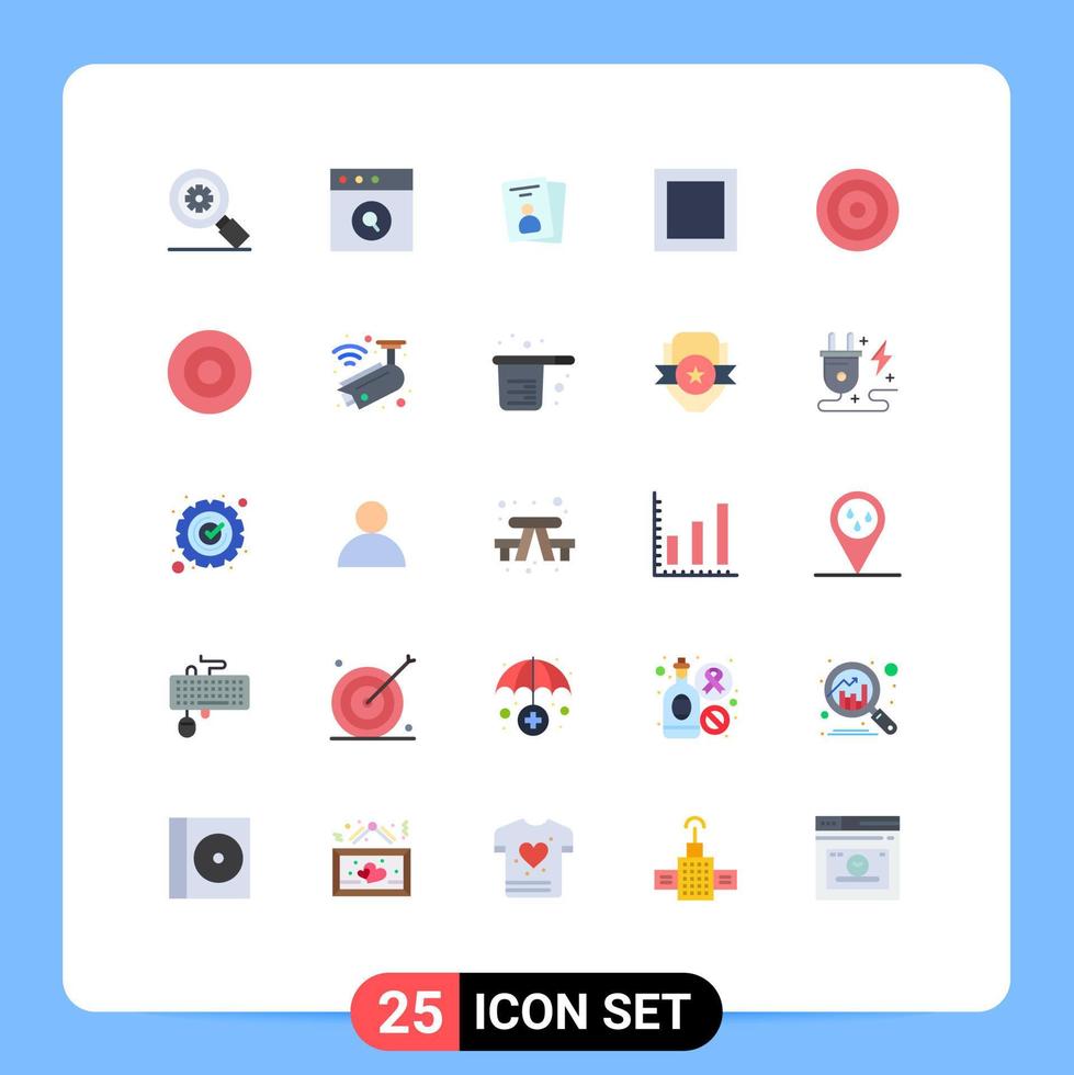 25 iconos creativos signos y símbolos modernos de la interfaz de la tarjeta de línea dorada maximizan los elementos de diseño vectorial editables vector