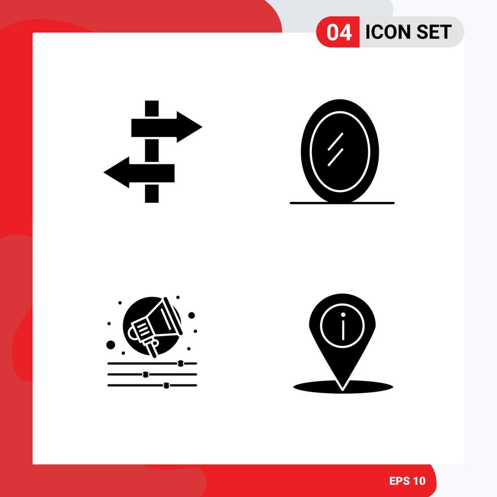 Solid Glyph Pack of Universal Symbols of board navigation interior campaign info Editable Vector Design Elements
