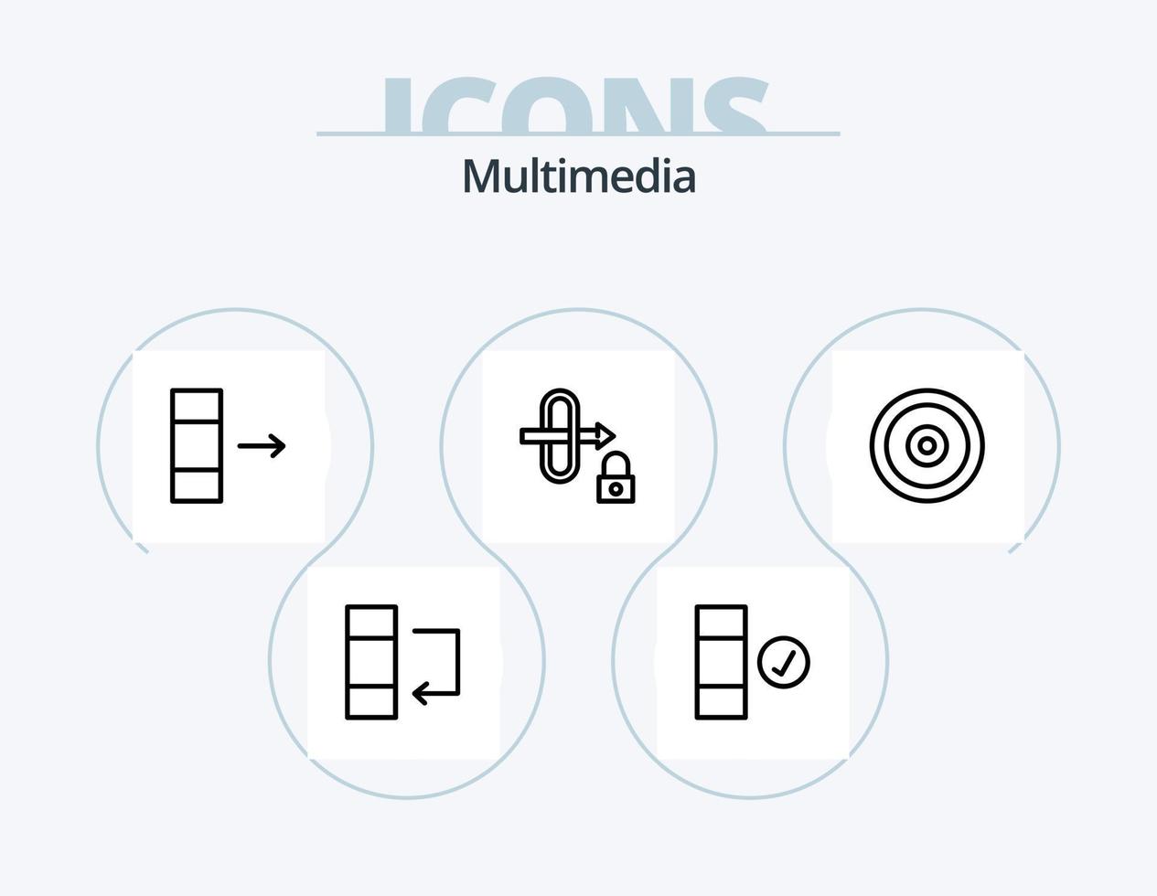 Multimedia Line Icon Pack 5 Icon Design. . web. sorting. target. mobile vector
