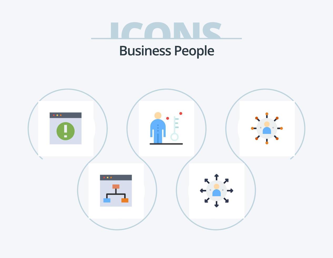 gente de negocios flat icon pack 5 diseño de iconos. trabajo. empleado. trabajo. gerente. humano vector