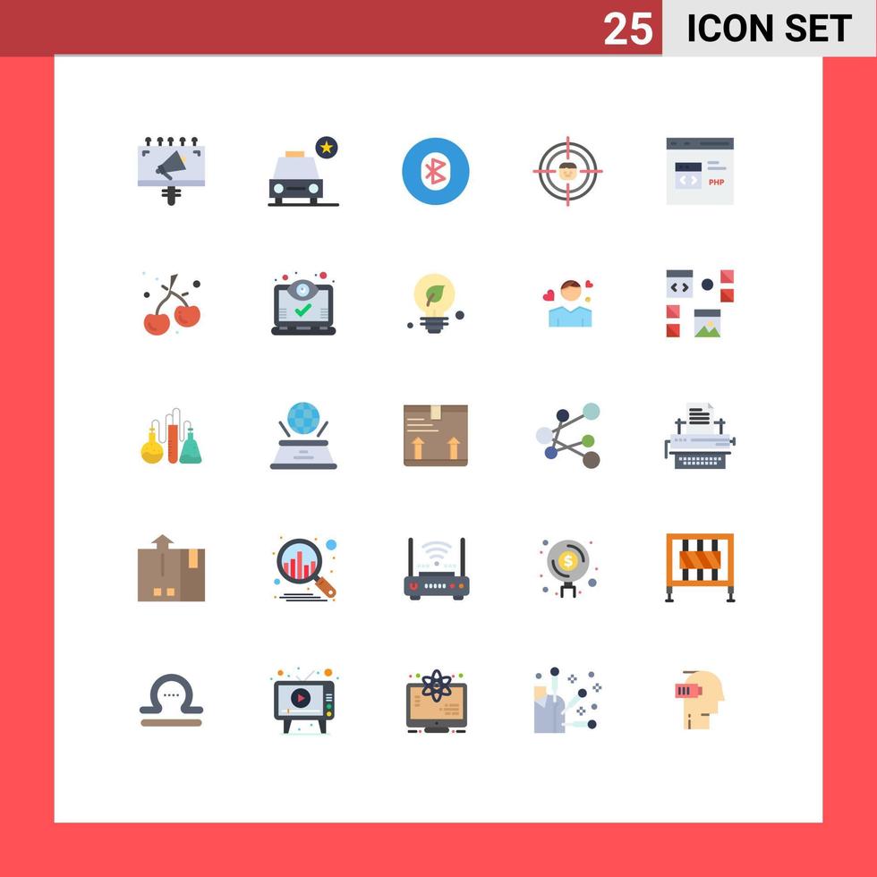 Flat Color Pack of 25 Universal Symbols of resources recruitment bluetooth human wireless Editable Vector Design Elements