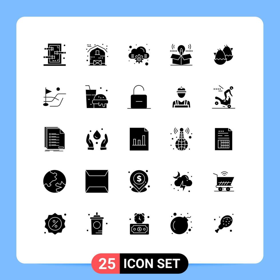 25 Creative Icons Modern Signs and Symbols of baby solution cloud idea package Editable Vector Design Elements