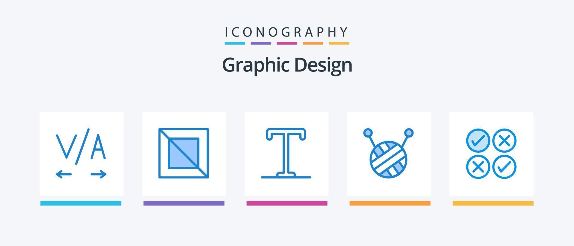 paquete de iconos de diseño azul 5 que incluye . bola de lana. garrapata. diseño de iconos creativos vector