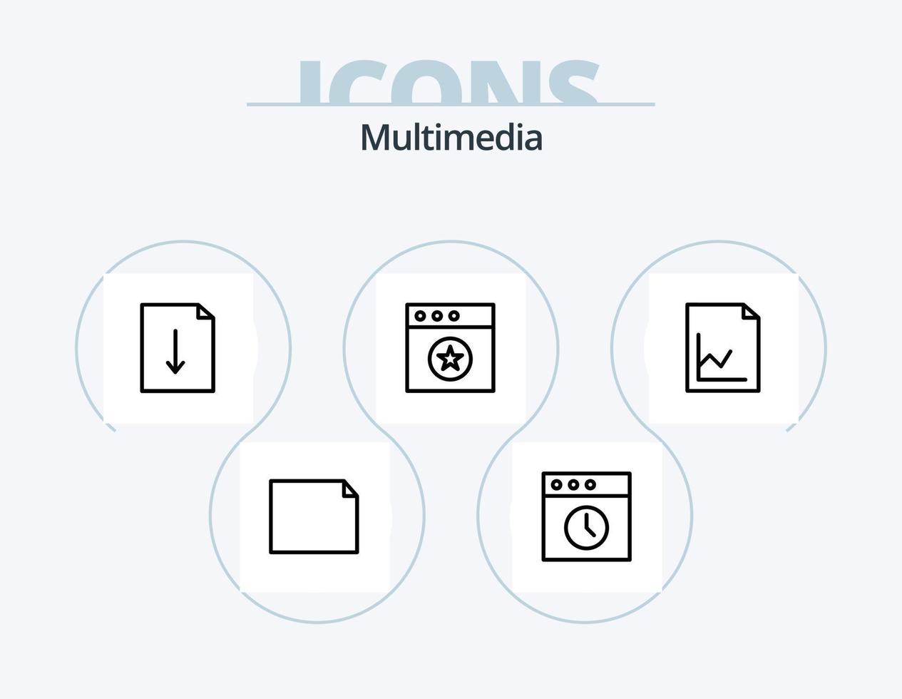 Multimedia Line Icon Pack 5 Icon Design. . mac. presentation. favorite. file vector