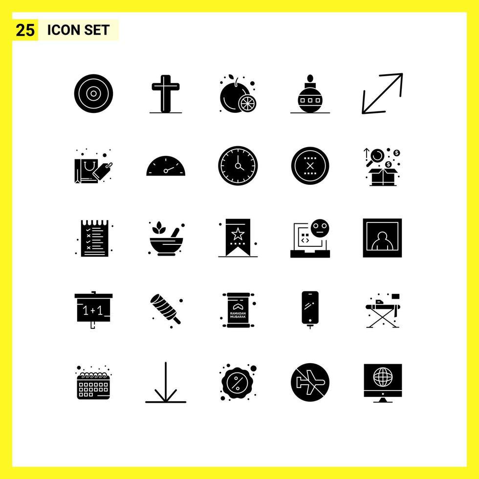 paquete de iconos de vector de stock de 25 signos y símbolos de línea para elementos de diseño de vector editables de vacaciones de Pascua de comida de flecha de escala