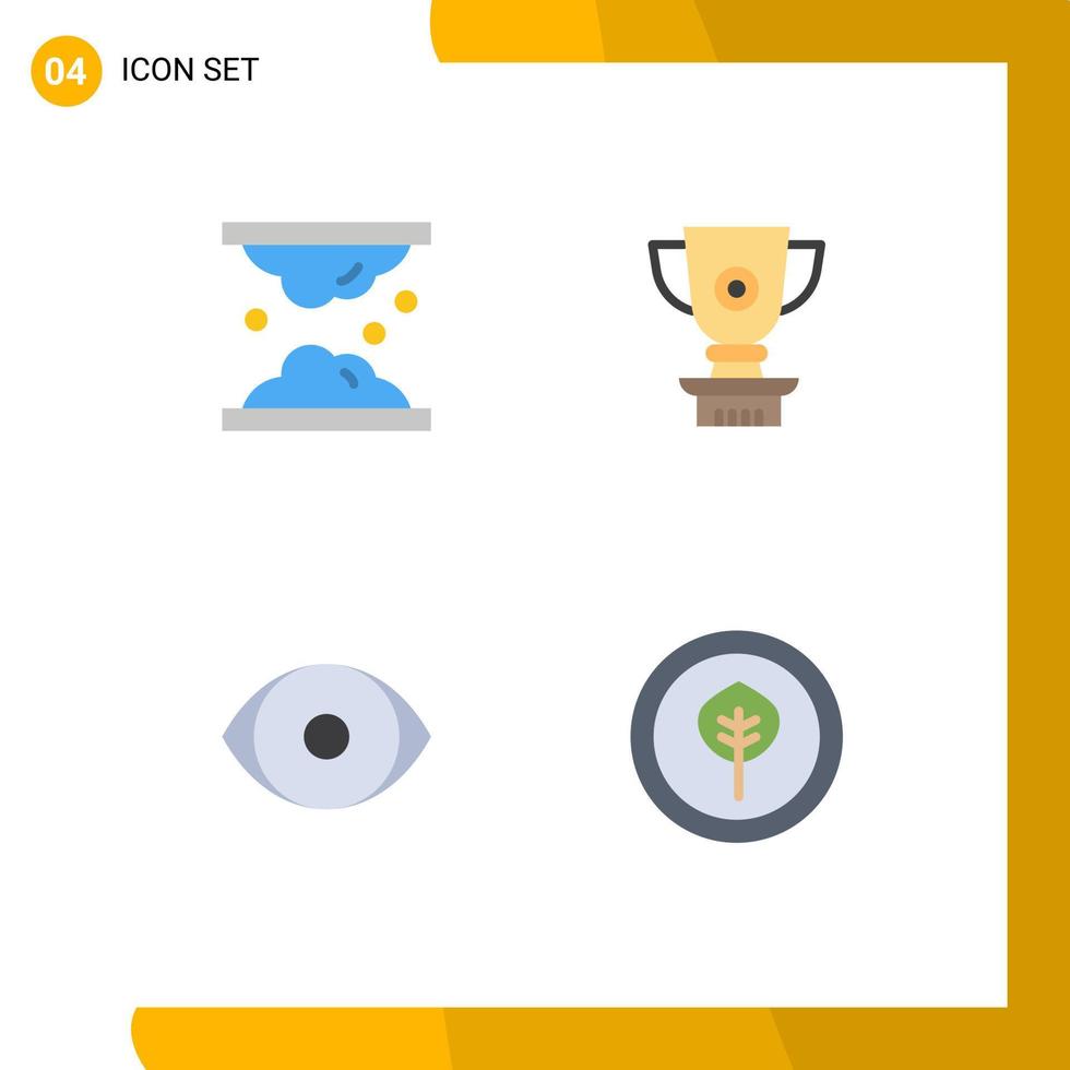 Pictogram Set of 4 Simple Flat Icons of cholesterol achievement skin trophy eye Editable Vector Design Elements