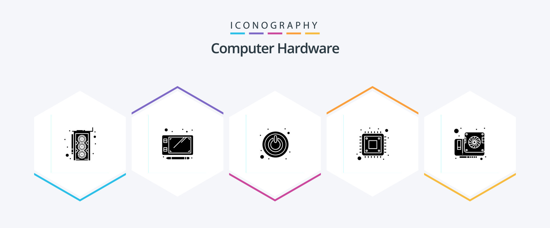 Computer Hardware 25 Glyph icon pack including . hardware. switch