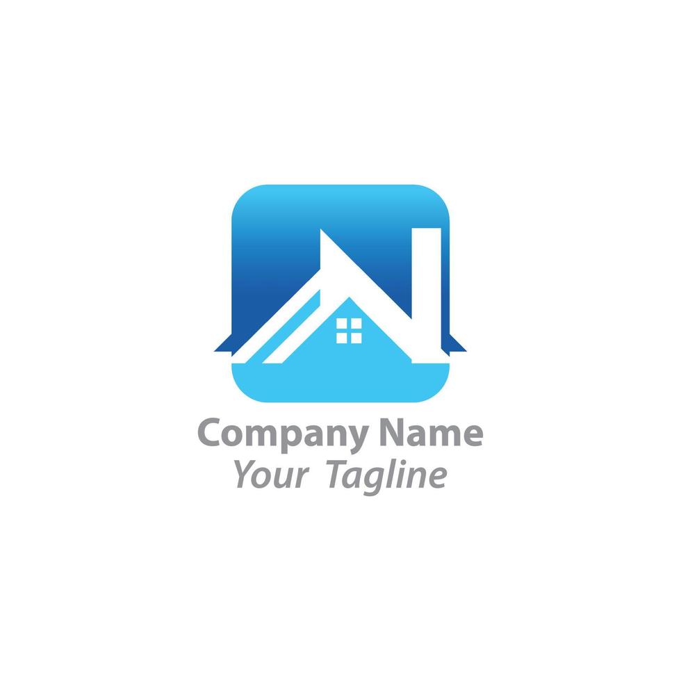 Real estate logo design. House and building vector illustration for real estate business or corporate.