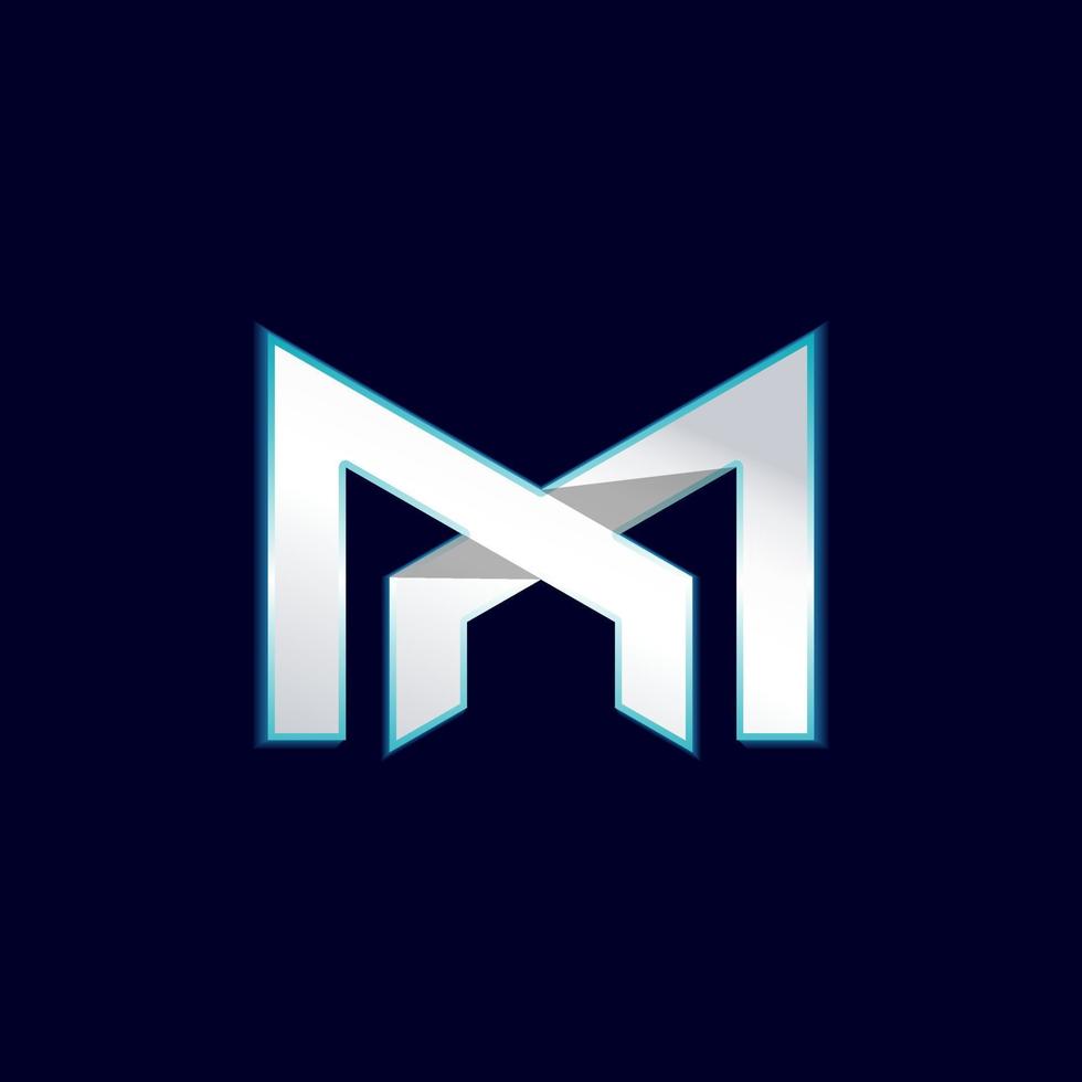 elemento de plantilla de diseño de icono de logotipo de letra m vector