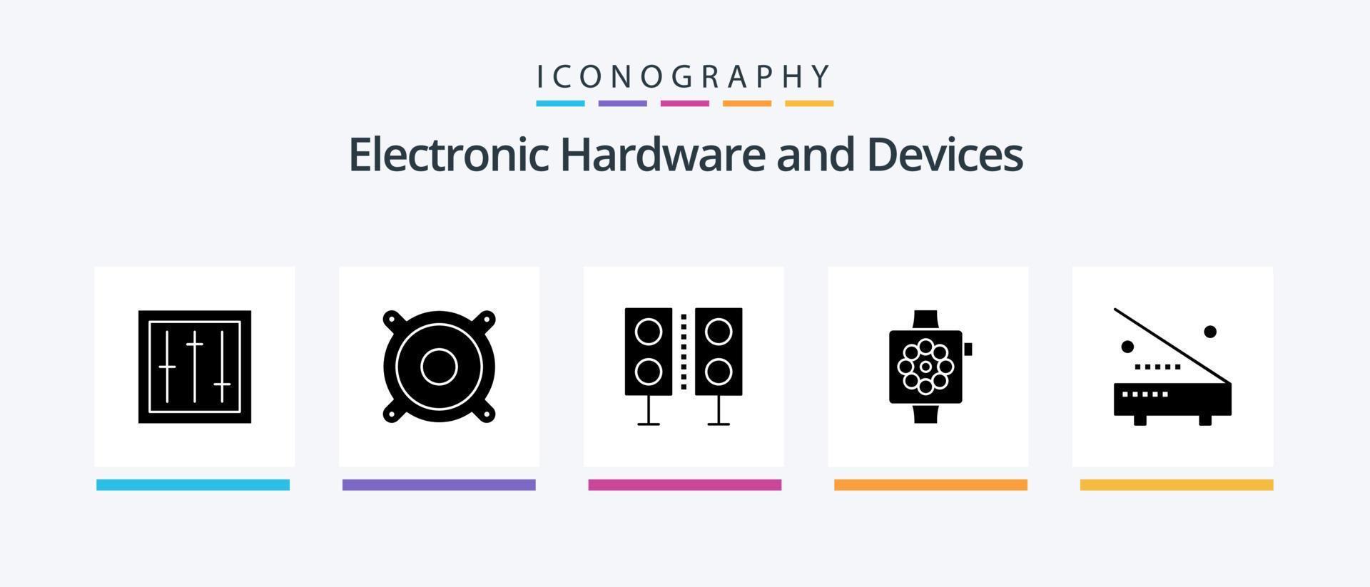 paquete de iconos de glifo 5 de dispositivos que incluye dispositivos. elegante. dispositivos. dispositivos. tecnología. diseño de iconos creativos vector