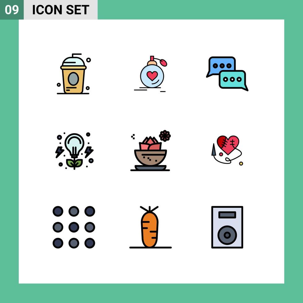 9 Creative Icons Modern Signs and Symbols of energy reply perfume message communication Editable Vector Design Elements