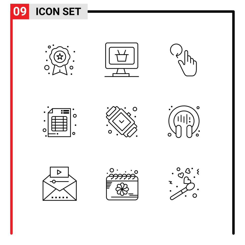 9 Creative Icons Modern Signs and Symbols of fashion accessorize finger business brand Editable Vector Design Elements