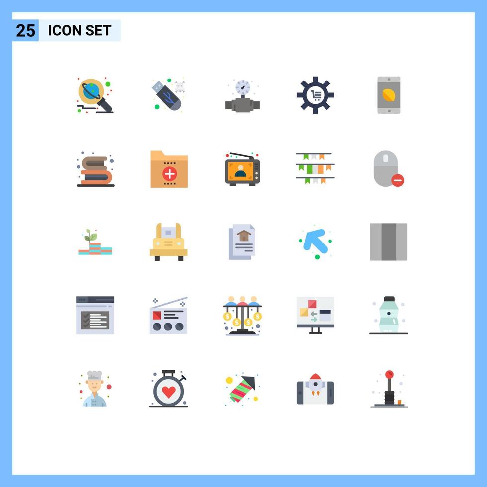 25 iconos creativos signos y símbolos modernos de configuración de virus de equipo e plomería elementos de diseño vectorial editables vector