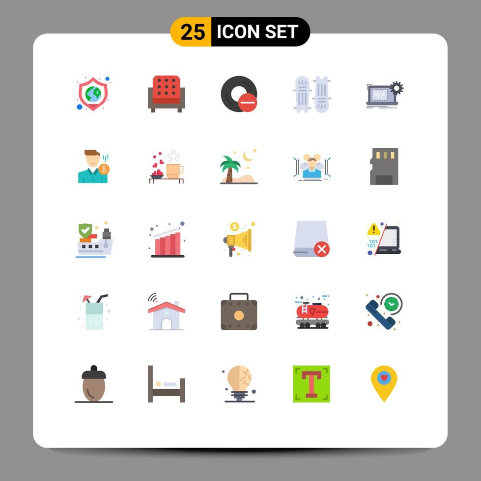 25 Universal Flat Colors Set for Web and Mobile Applications cricket stumps cricket bat computers cricket ball hardware Editable Vector Design Elements