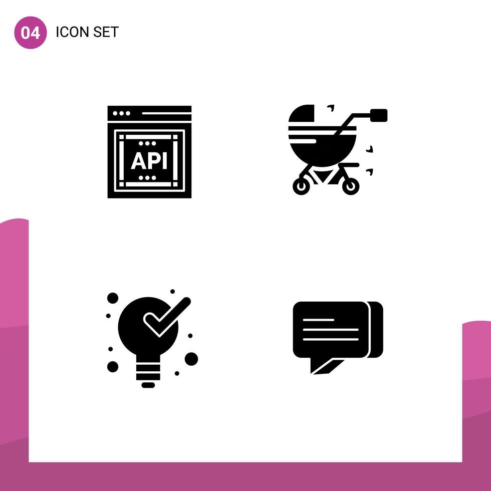 4 Creative Icons Modern Signs and Symbols of api management software ...