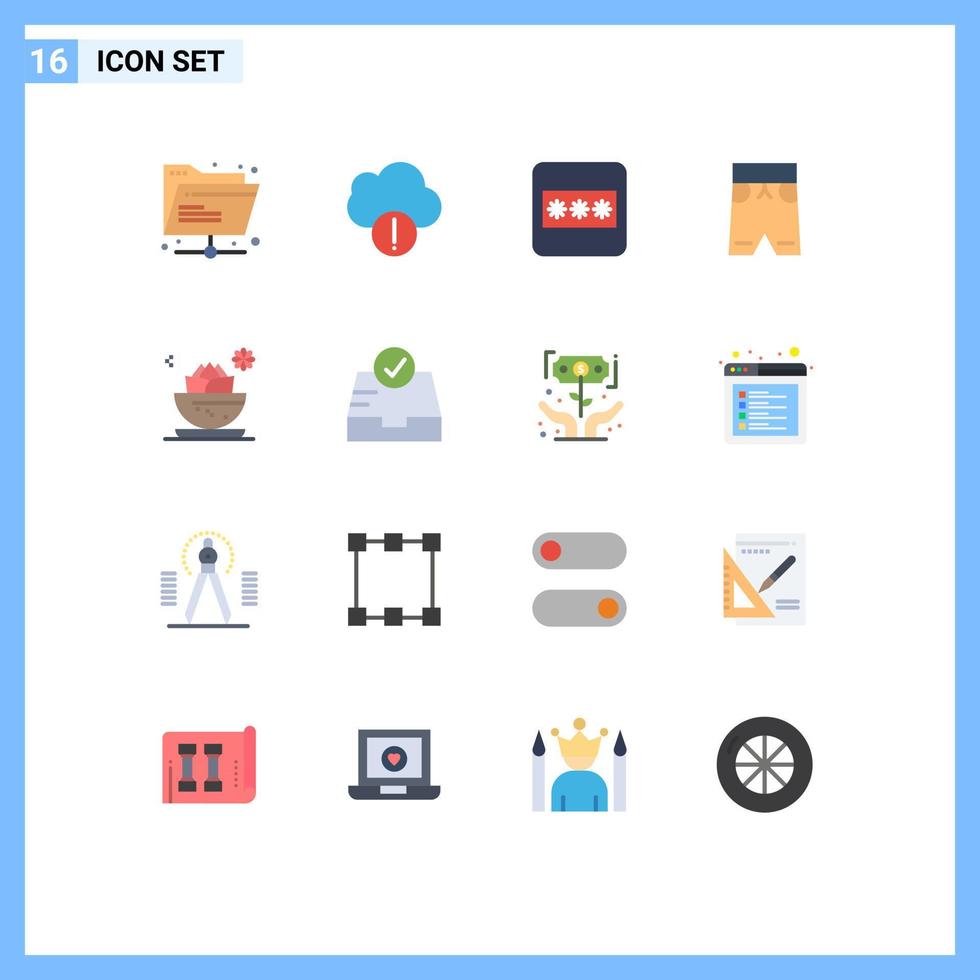 Stock Vector Icon Pack of 16 Line Signs and Symbols for spa local layout center short Editable Pack of Creative Vector Design Elements