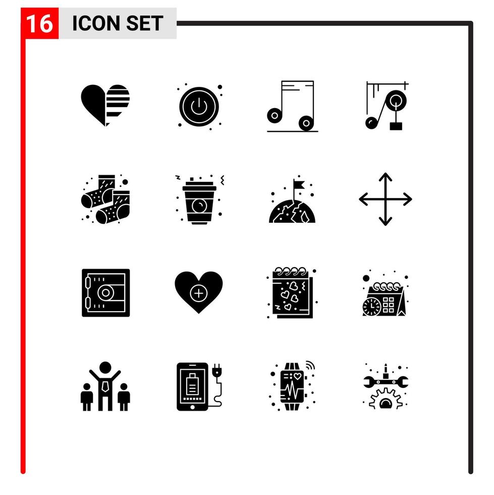 Stock Vector Icon Pack of 16 Line Signs and Symbols for soda footwear audio dots science Editable Vector Design Elements