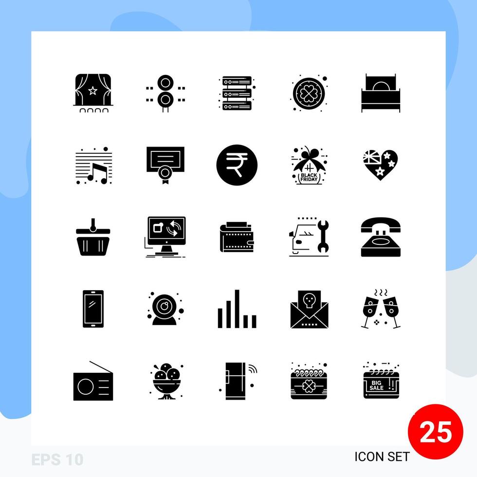 25 iconos creativos signos y símbolos modernos de transporte de doble trébol patrick irlanda elementos de diseño vectorial editables vector