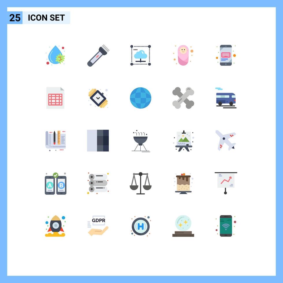 25 Creative Icons Modern Signs and Symbols of protection child hiking baby secure Editable Vector Design Elements