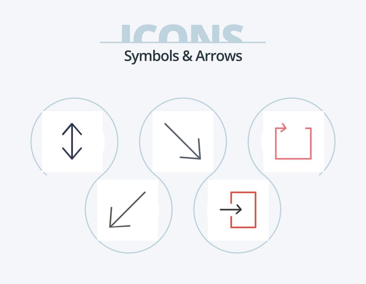 Symbols and Arrows Flat Icon Pack 5 Icon Design. . . scale. repeat. arrow vector