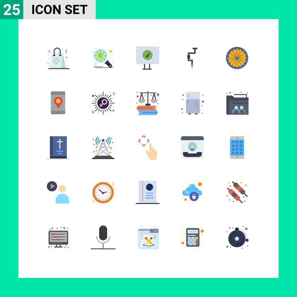 25 Creative Icons Modern Signs and Symbols of well tool security carpenter protection Editable Vector Design Elements