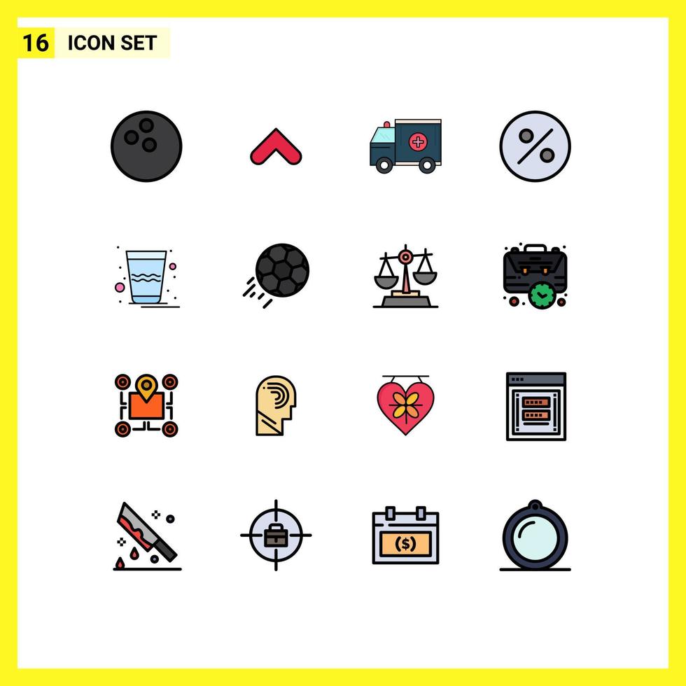 Set of 16 Modern UI Icons Symbols Signs for thandai glass truck drink finance Editable Creative Vector Design Elements