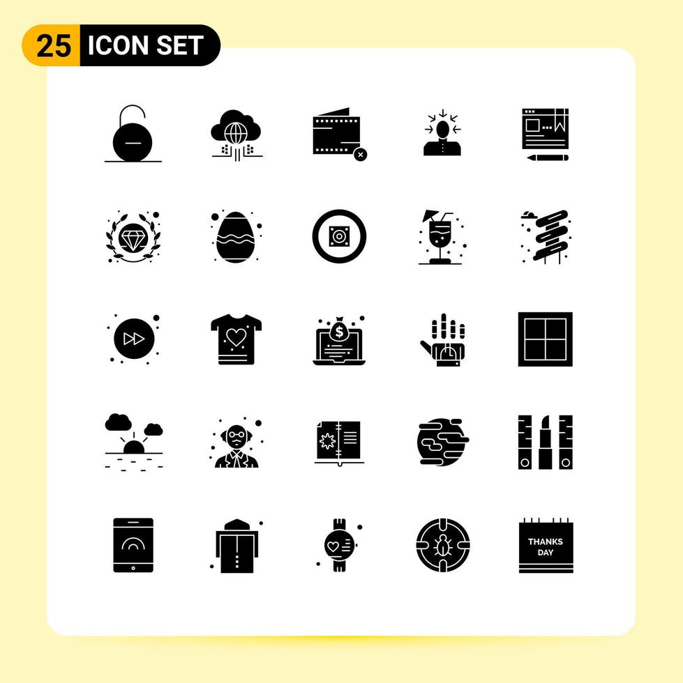 paquete de iconos de vectores de stock de 25 signos y símbolos de línea para la elección humana elementos de diseño de vectores editables de dinero de elección de tecnología