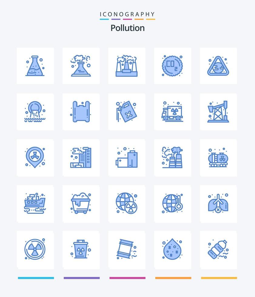 Creative Pollution 25 Blue icon pack  Such As sewage. pollution. pollution. pipe. pollution vector