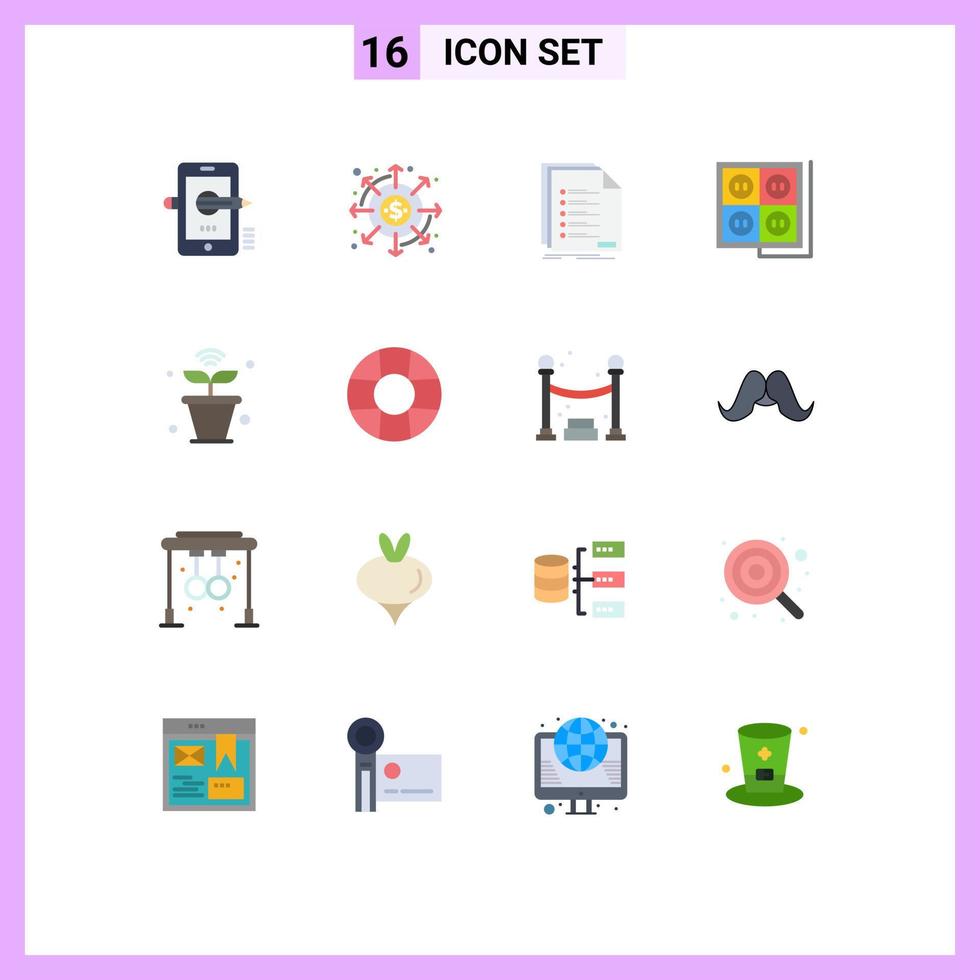 16 Creative Icons Modern Signs and Symbols of plug building money registration list Editable Pack of Creative Vector Design Elements