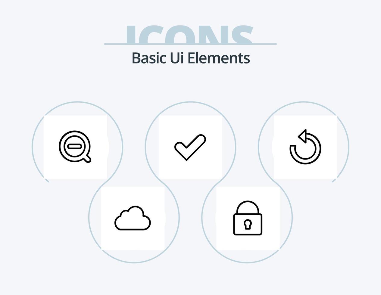 Basic Ui Elements Line Icon Pack 5 Icon Design. map. world. arrow. mail. chating vector