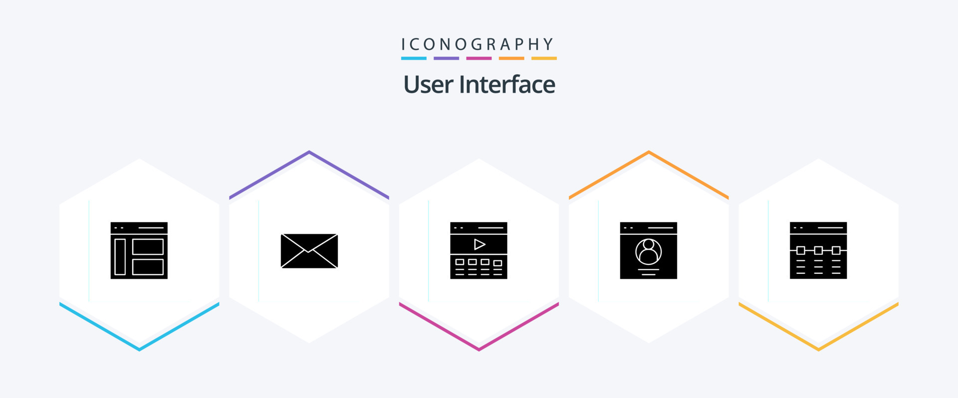 User Interface 25 Glyph icon pack including user. interface. interface ...