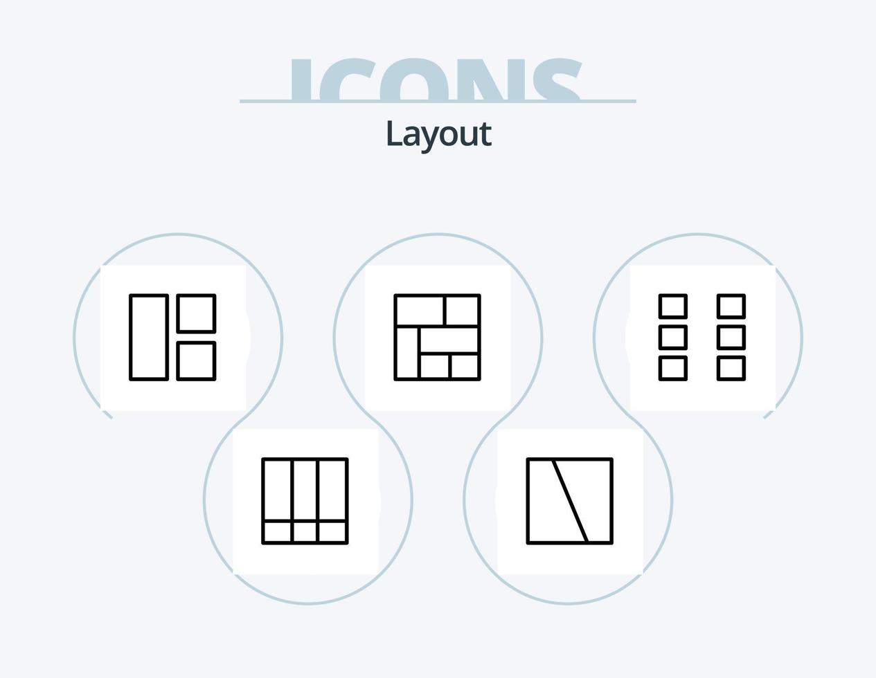 Layout Line Icon Pack 5 Icon Design. . . interface. layout. image vector