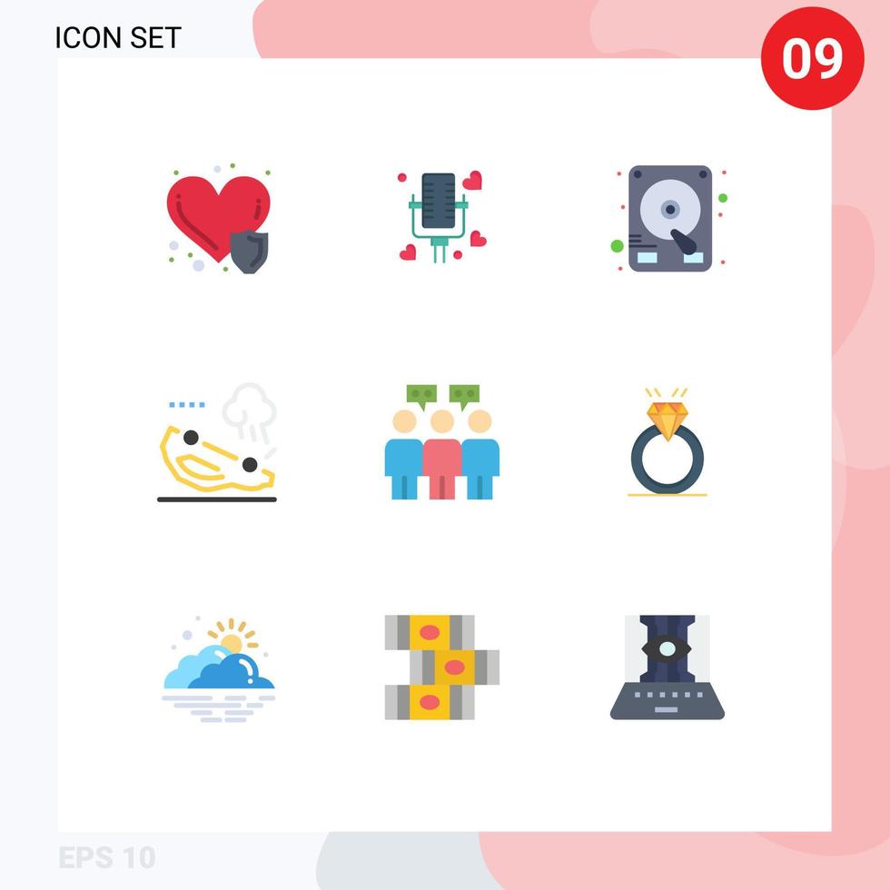 9 Creative Icons Modern Signs and Symbols of team communication disk flipped car Editable Vector Design Elements