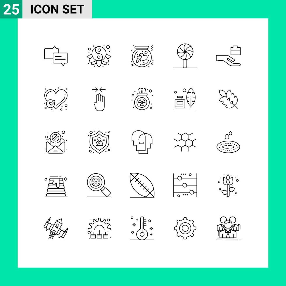 25 Universal Line Signs Symbols of folder holiday flask festival box Editable Vector Design Elements