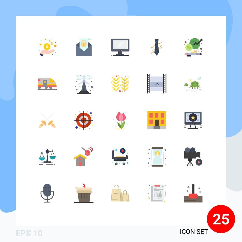paquete de iconos de vector de stock de 25 signos y símbolos de línea para elementos de diseño de vector editables de pc de negocio de computadora de vestimenta de entrevista