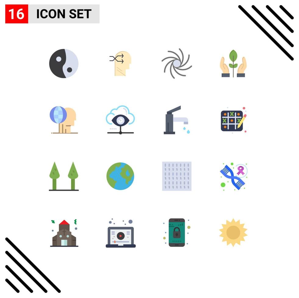 Modern Set of 16 Flat Colors and symbols such as outsource global universe finance energy Editable Pack of Creative Vector Design Elements
