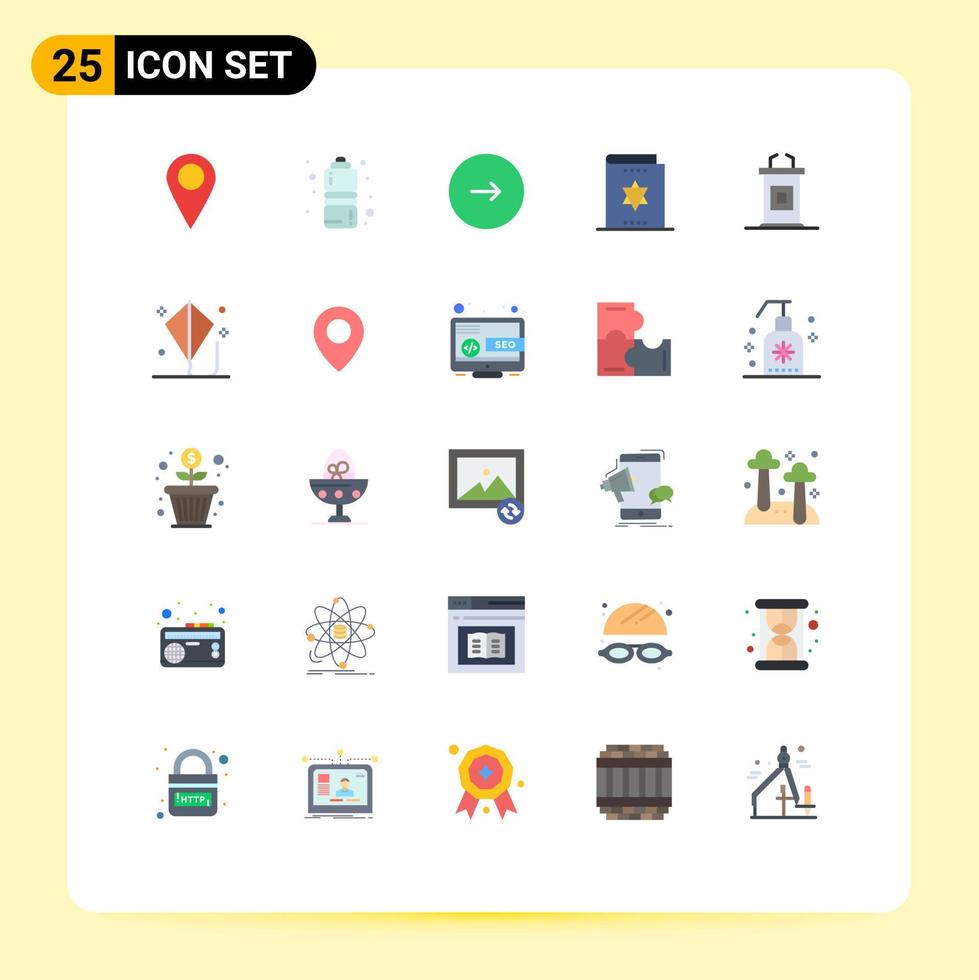 Set of 25 Modern UI Icons Symbols Signs for desk magic book forward magic halloween Editable Vector Design Elements