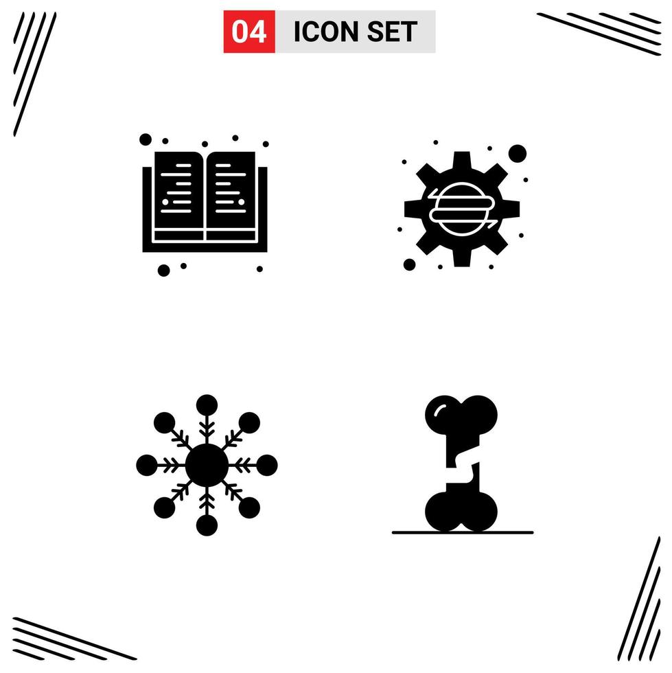 Creative Icons Modern Signs and Symbols of book snowflake business startup broken Editable Vector Design Elements