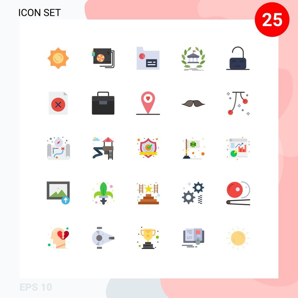 25 Creative Icons Modern Signs and Symbols of education university business online bank Editable Vector Design Elements