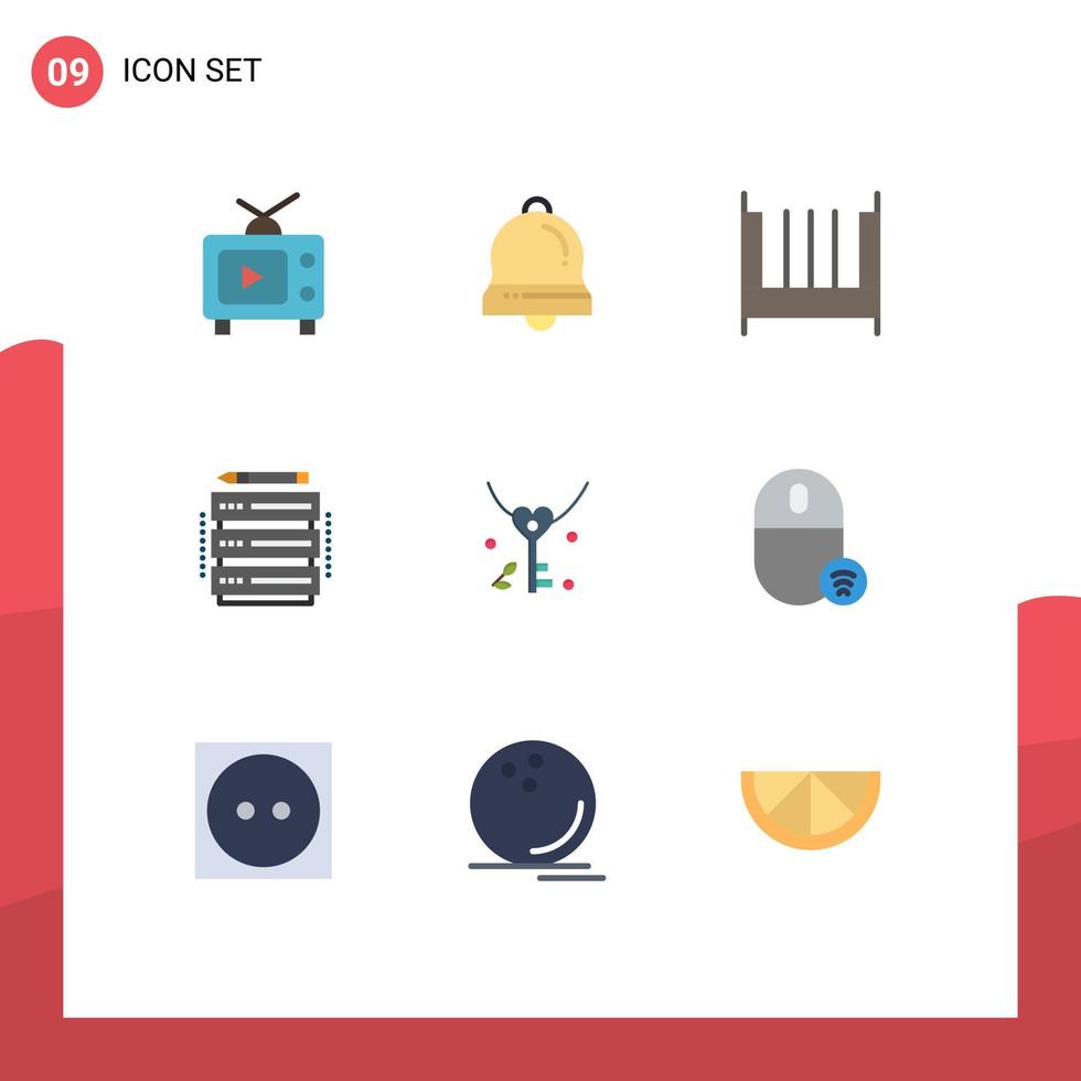 9 Creative Icons Modern Signs and Symbols of love server bed rack edit Editable Vector Design Elements