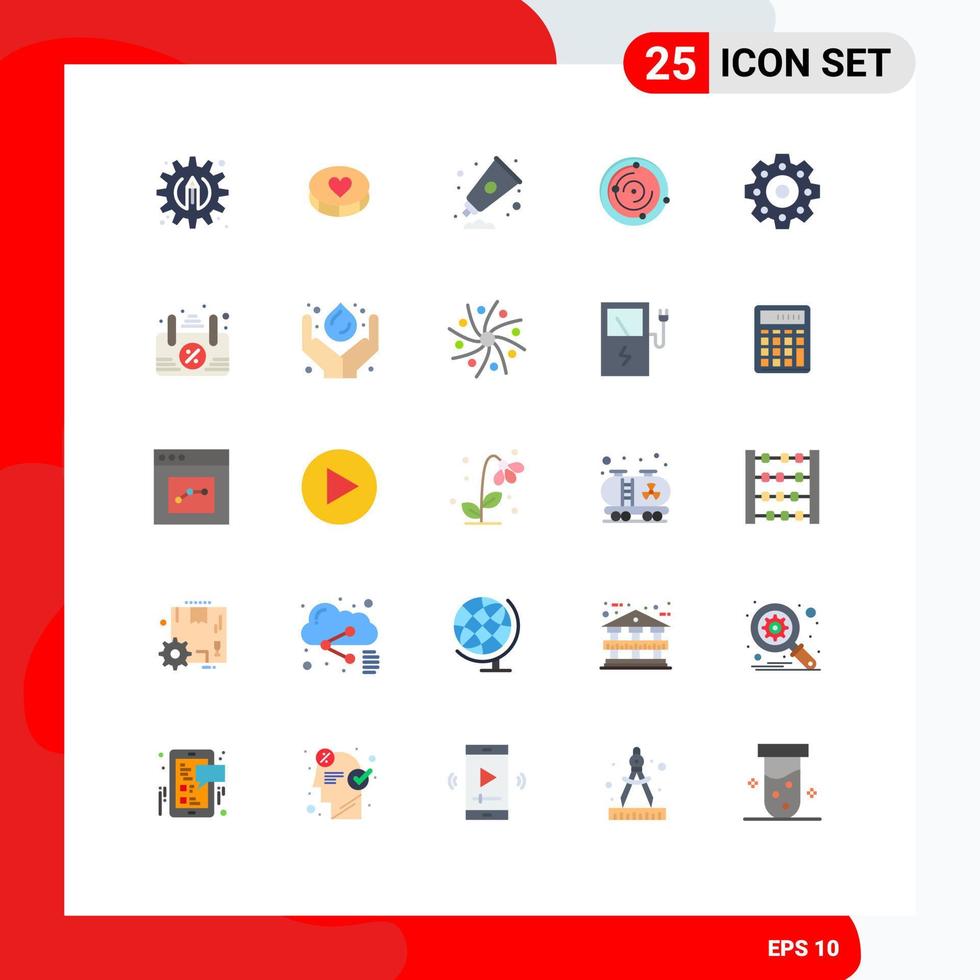 25 iconos creativos, signos y símbolos modernos de tablero, arte mecánico, universidad de salud, elementos de diseño vectorial editables vector