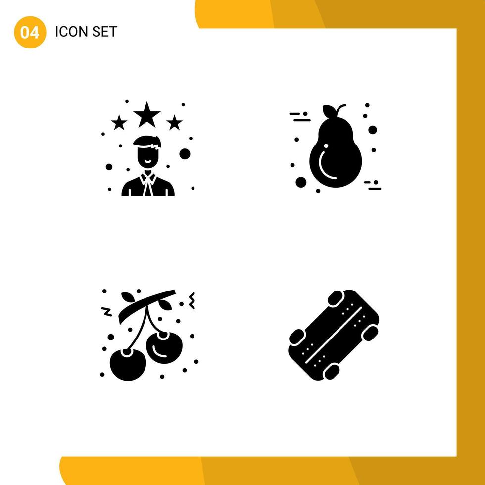 Universal Icon Symbols Group of Modern Solid Glyphs of best berry star thanksgiving cranberry Editable Vector Design Elements